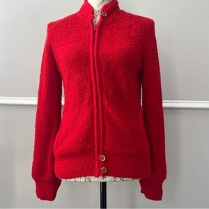 3/$30 Red zip up sweater Size M